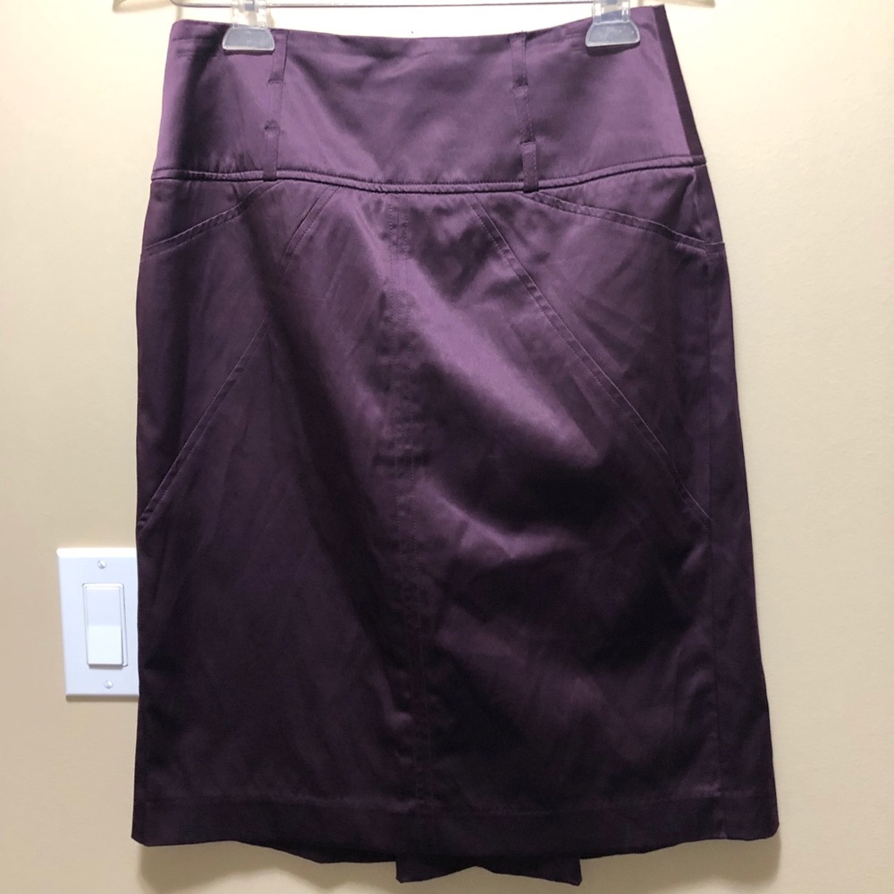 Satin plum skirt